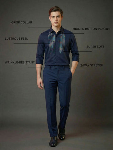 SatinPro-Lite: Satin 2-Way Stretch Foil Printed Party Shirt