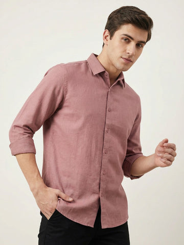 Penta-ProWeave: Rare Linen Blend 2-Way Stretch Solid Smart Casual Shirt