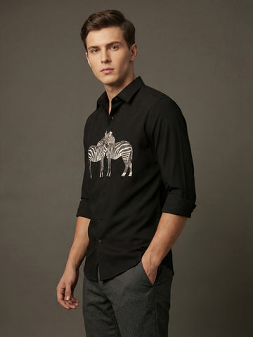 AirX: Wrinkle Free 4-Way Stretch Animal Printed Casual Shirt