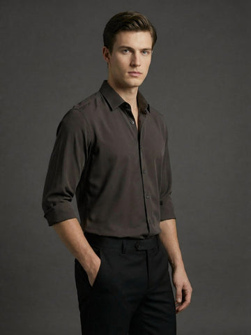 AirX: Wrinkle Free 4-Way Stretch Solid Formal Shirt