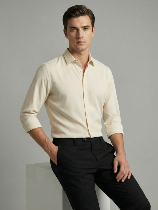 AirX: Wrinkle Free 4-Way Stretch Solid Formal Shirt