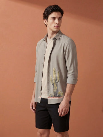 AirX: Wrinkle Free 4-Way Stretch Printed Casual Shirt