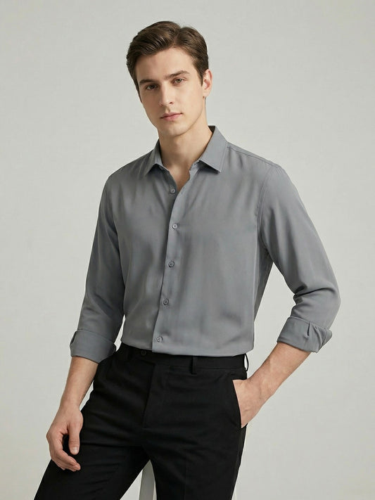 AirX: Wrinkle Free 4-Way Stretch Solid Formal Shirt