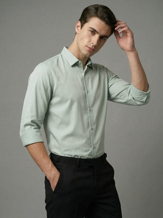 AirX: Wrinkle Free 4-Way Stretch Solid Formal Shirt