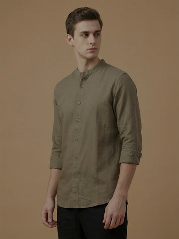FluidLinen: Fluid Linen Breathable Solid Casual Shirt