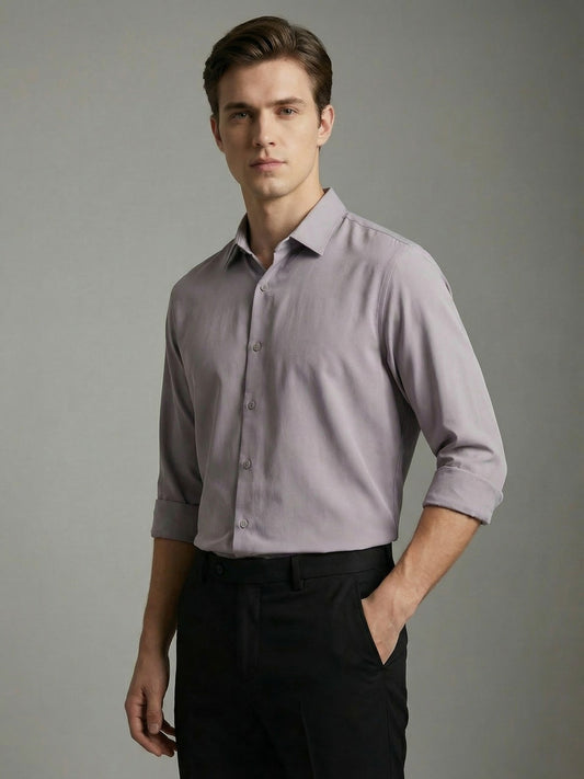 AirX: Wrinkle Free 4-Way Stretch Solid Formal Shirt