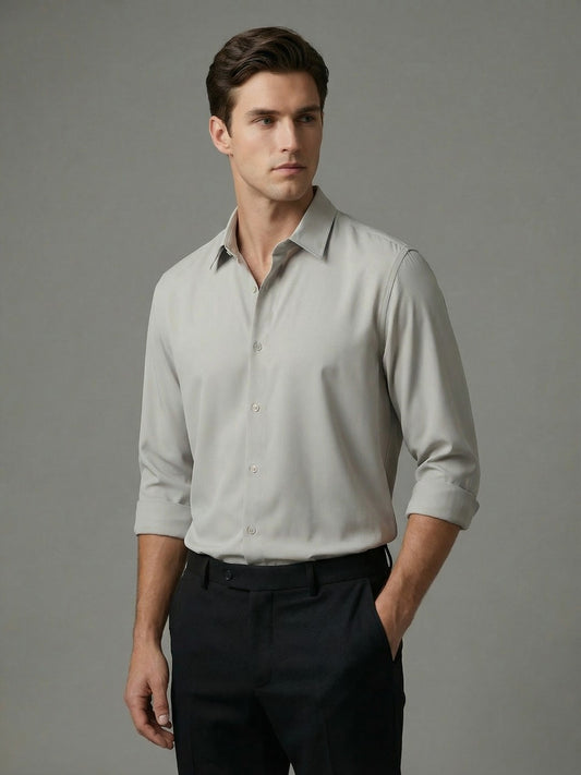 AirX: Wrinkle Free 4-Way Stretch Solid Formal Shirt