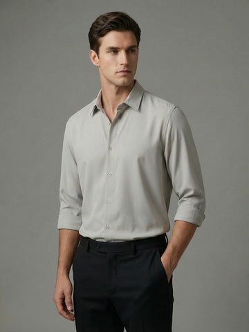 AirX: Wrinkle Free 4-Way Stretch Solid Formal Shirt