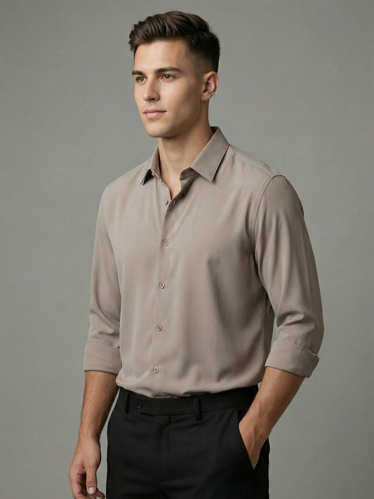AirX: Wrinkle Free 4-Way Stretch Solid Formal Shirt