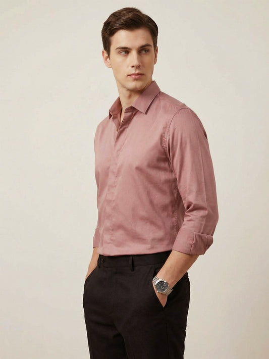 SoftLustre: Satin Finish Soft Solid Party Shirt