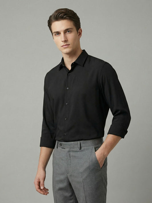 AirX: Wrinkle Free 4-Way Stretch Solid Formal Shirt