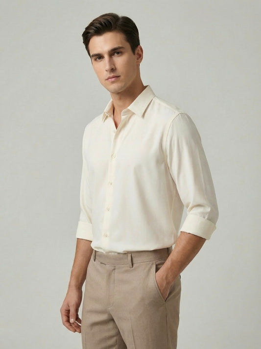 AirX: Wrinkle Free 4-Way Stretch Solid Formal Shirt