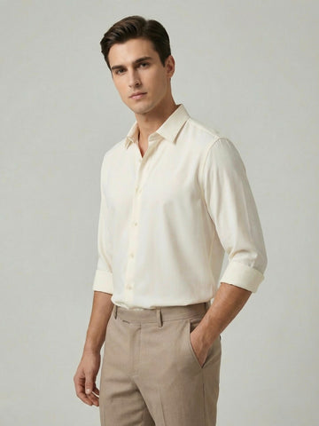 AirX: Wrinkle Free 4-Way Stretch Solid Formal Shirt