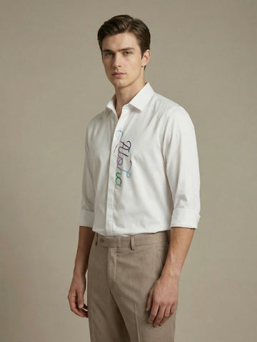 SatinPro-Lite: Satin 2-Way Stretch Foil Printed Party Shirt