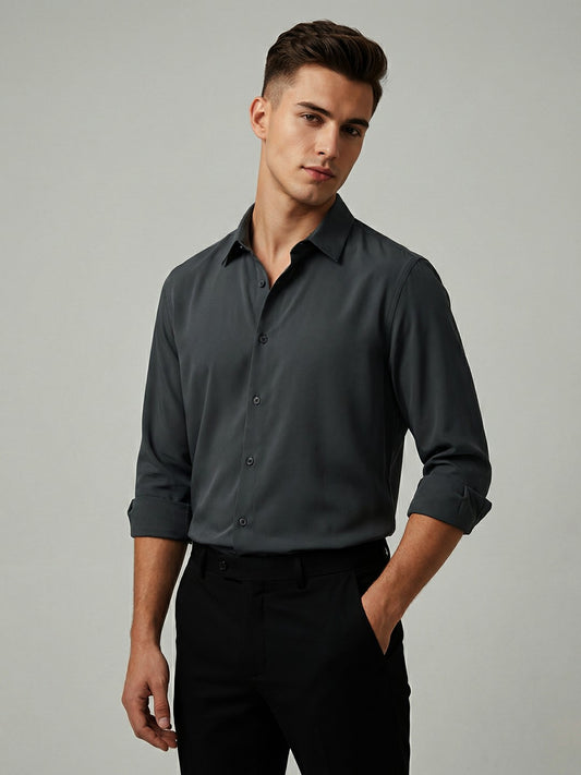 AirX: Wrinkle Free 4-Way Stretch Solid Formal Shirt