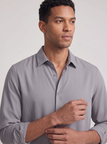 Solid Non-Iron Fluidic Mid Grey Shirt