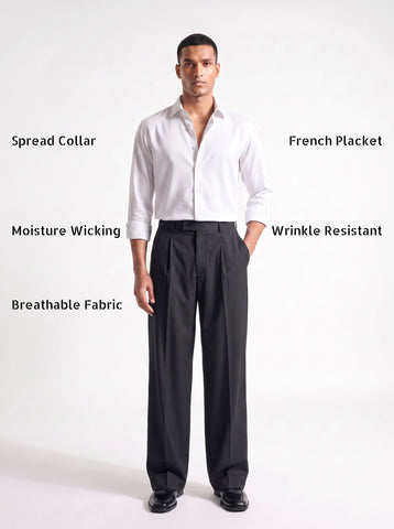 Solid Airy Non-Iron White Shirt