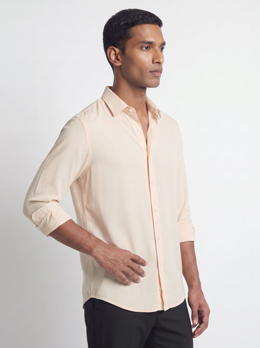 Men's Wrinkle Free 4-Way Stretch Solid Formal Shirt