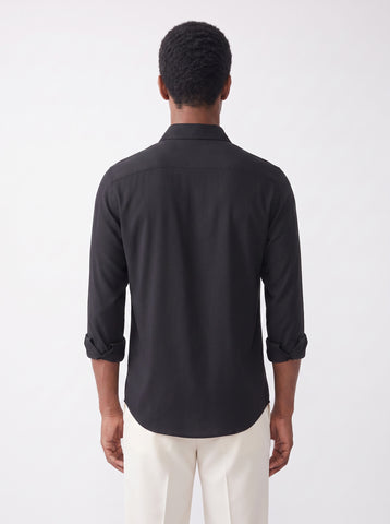 Solid Non-Iron Fluidic Black Shirt