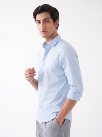 Solid Airy Non-Iron Sky Shirt