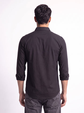 Solid Airy Non-Iron Black Shirt