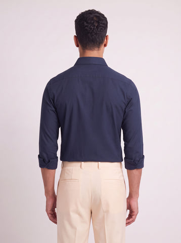 Solid Airy Non-Iron Navy Shirt