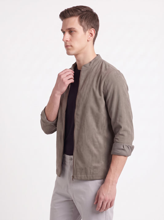 Men's MudBrown 2-Way Stretch Casual Shacket