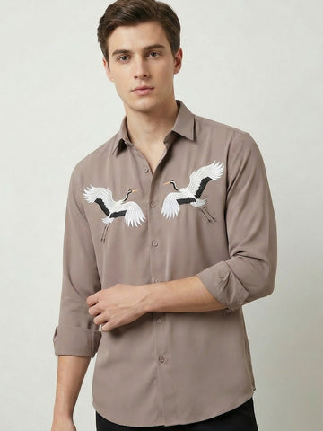 AirX: Wrinkle Free 4-Way Stretch Printed Casual Shirt