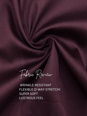 Burgundy Solid Formal Designer Shirt For Men by HE SPOKE