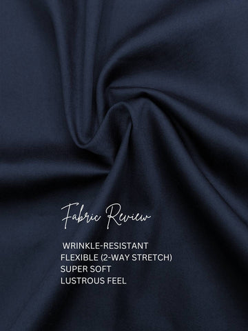 Navy Solid Formal Designer Shirt For Men by HE SPOKE