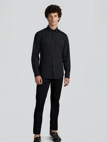 Black Solid Casual Designer Shirt For Men by HE SPOKE
