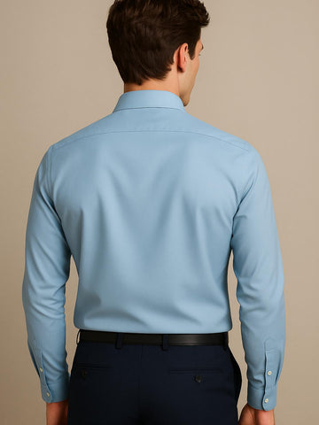 Blue Typography Printed Casual Designer Shirt For Men by HE SPOKE