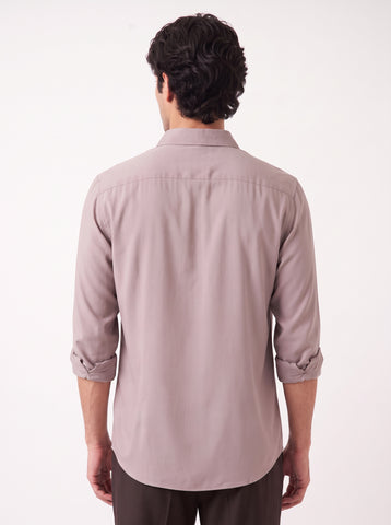 Solid Airy Non-Iron Taupe Shirt