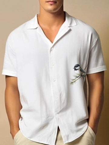 White Printed Casual Designer Shirt For Men by HE SPOKE
