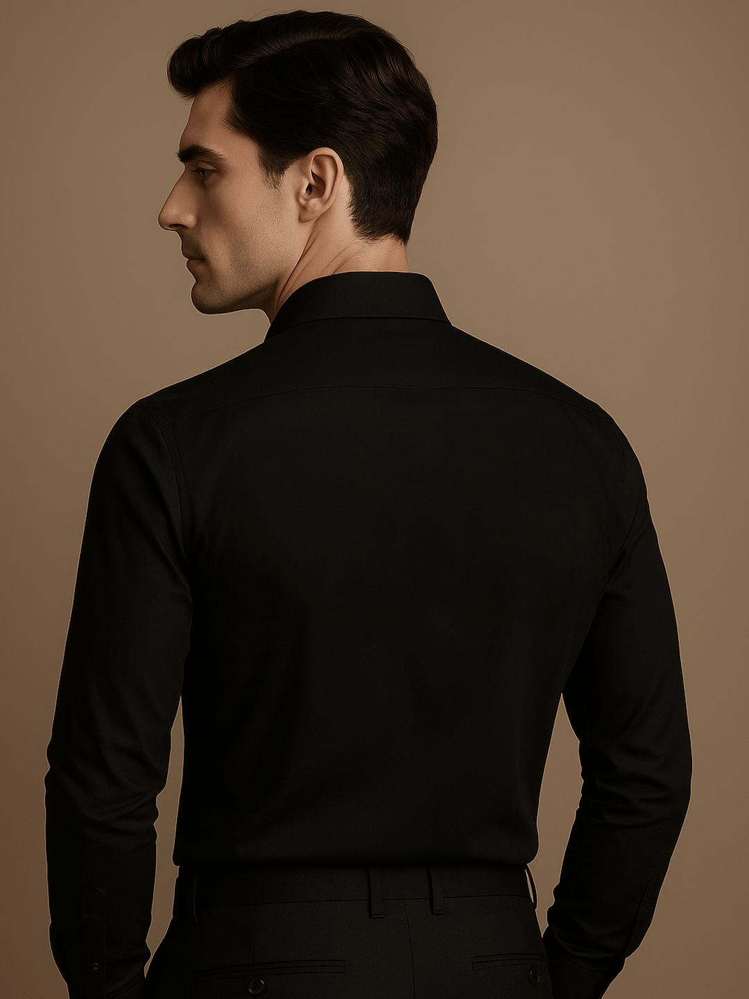 Black Animal Printed Party Designer Shirt For Men by HE SPOKE