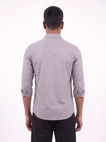 Solid Airy Non-Iron Grey Shirt