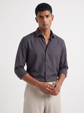 Solid Airy Non-Iron Dark Grey Shirt