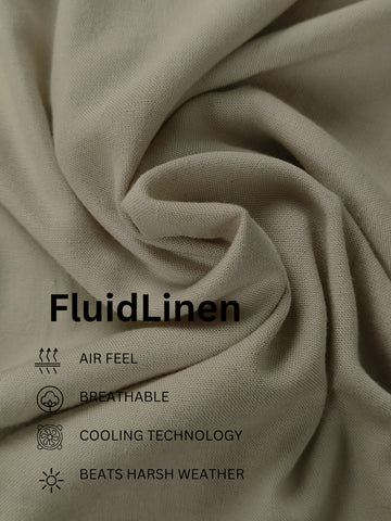 FluidLinen: Fluid Linen Breathable Solid Casual Shirt