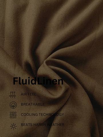 FluidLinen: Fluid Linen Breathable Solid Casual Shirt
