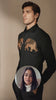 Black Animal Printed PC Sateen Stretch Party Shirt