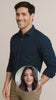 Navy Solid Cotton Twill Smart Casual Shirt