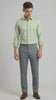 Solid Satin Stretch Pastel Green Shirt