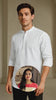 White Solid PC Sateen Stretch Everyday Kurta