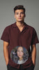Burgundy Solid Cotton Twill Casual Shirt