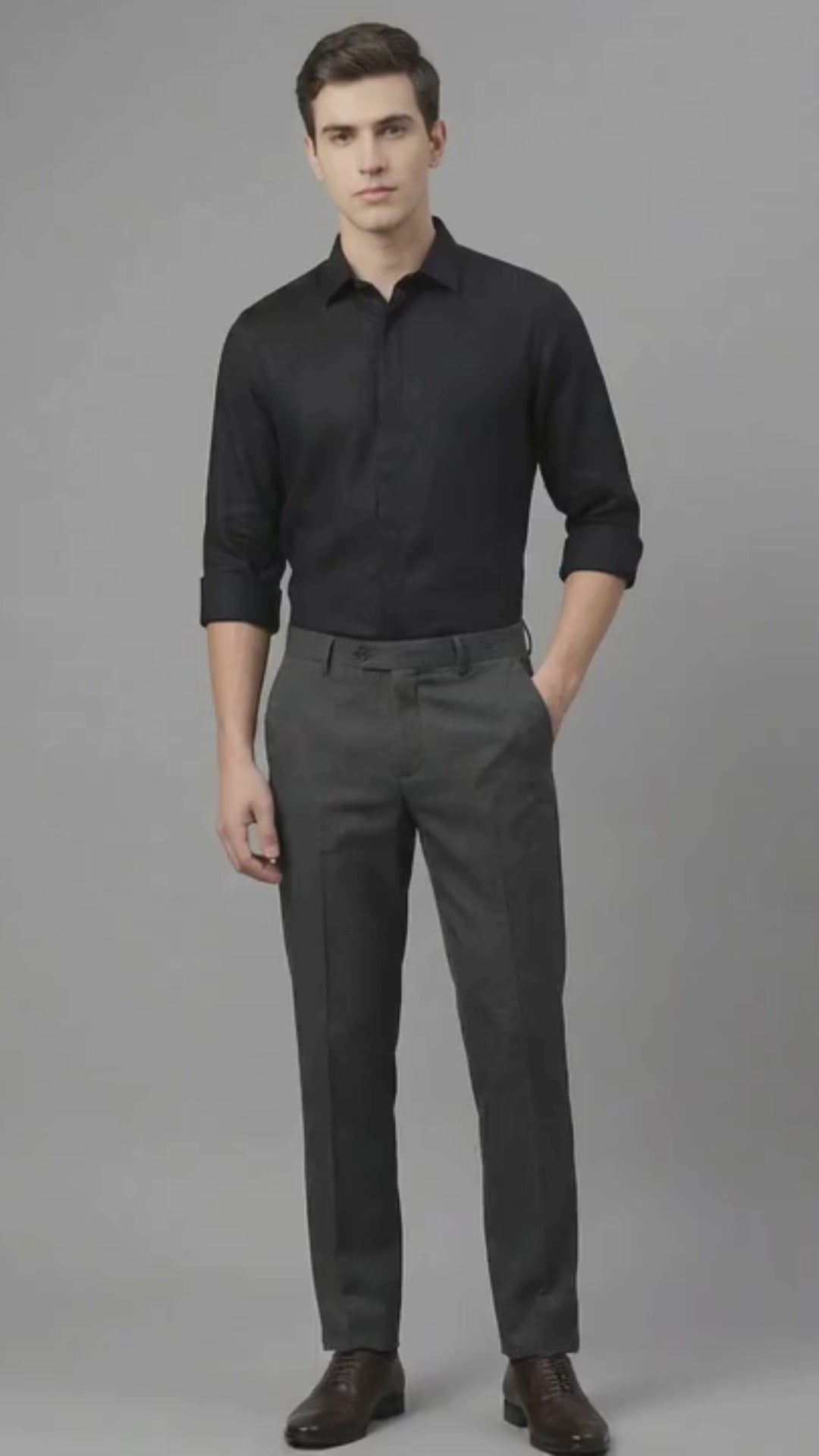 FreshAura: Perfume Finish Cotton Linen Solid Formal Shirt