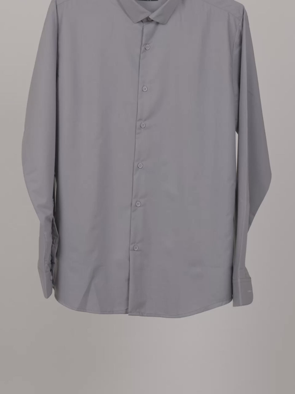 HE SPOKE Men's Grey Solid Regular Fit Shirt