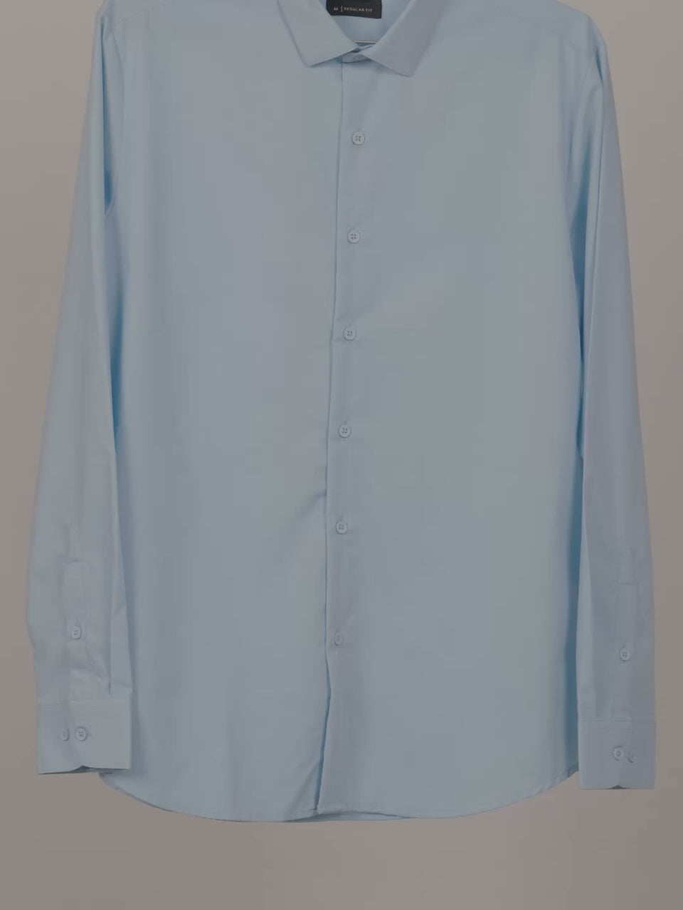 HE SPOKE Men's Sky Blue Solid Regular Fit Shirt