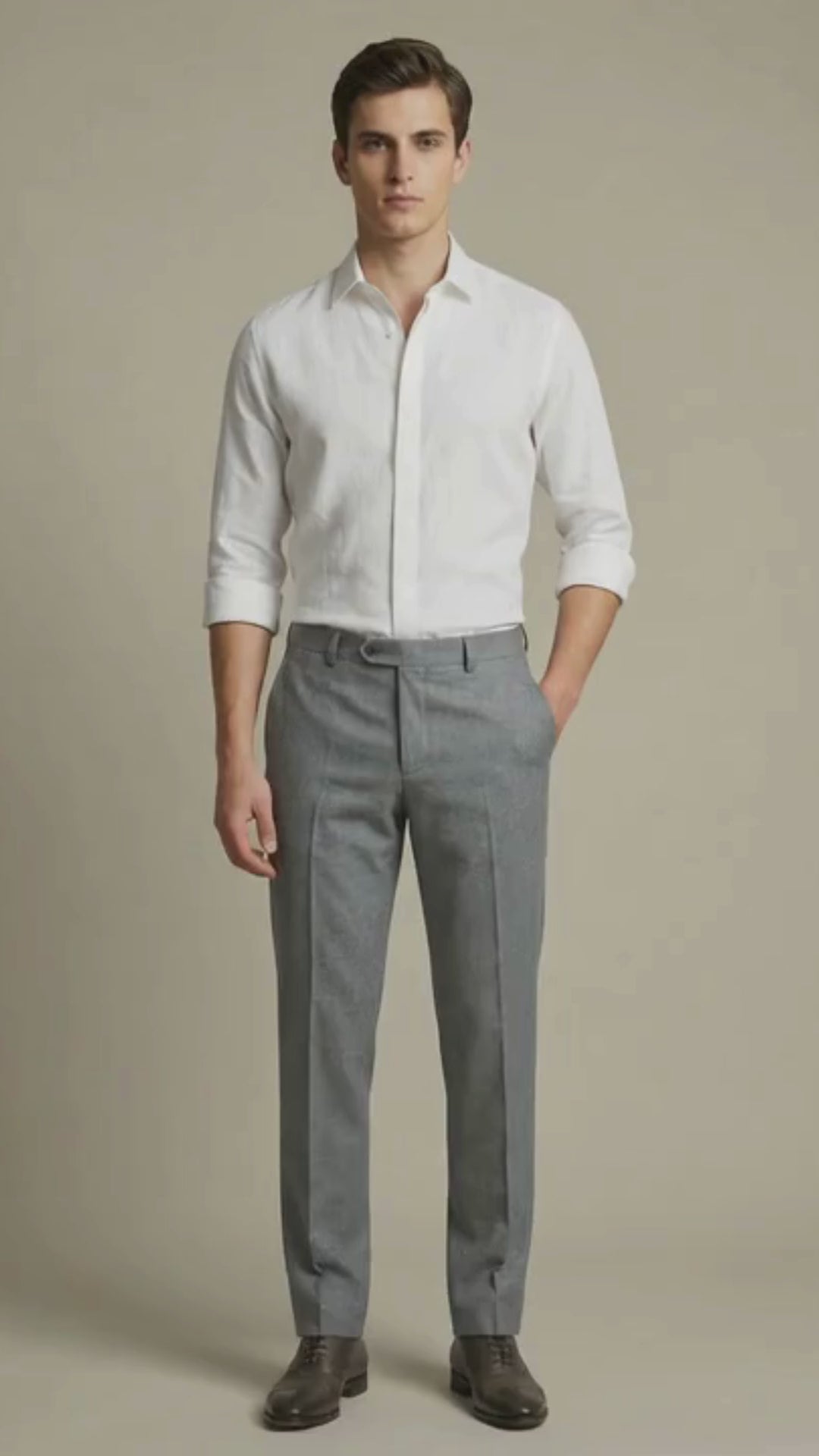 FreshAura: Perfume Finish Cotton Linen Solid Formal Shirt