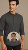 Grey Solid PC Sateen Stretch Everyday Kurta