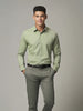 Green Solid PC Sateen Stretch Formal Shirt